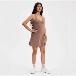 NWT Girlfriend Collective Lola Active Dress In Fog W/ Built In Shorts Size XS